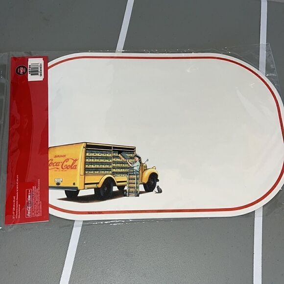 Sealed Coca Cola Truck & Diner Corvette Chevy Belair Retro Placemats Place Mats - Picture 4 of 5
